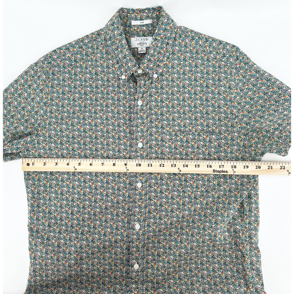 J Crew X Liberty Fabric Button Up Shirt Medium Slim Floral Art Colorful Preppy - Picture 7 of 8